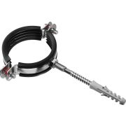 ЗУБР 2″, цинк, 1 шт, трубный хомут с сантехнической шпилькой и дюбелем (37866-59-65)