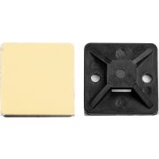 ЗУБР ПХС, 20 x 20 мм, нейлон, 100 шт, черная, самоклеющаяся площадка под хомут-стяжку (30917-20)