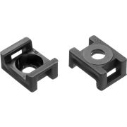 ЗУБР ПХС-У, 16 x 23 мм, нейлон, 100 шт, черная, усиленная площадка под хомут-стяжку (30921)