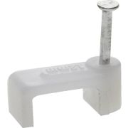 ЗУБР СД-П, 10 мм, 40 шт, прямоугольная скоба-держатель с оцинкованным гвоздем, Профессионал (45112-10)