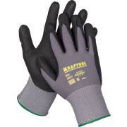 KRAFTOOL PRECISION, M (8), эластичные перчатки для точных работ, вспененное нитриловое покрытие, 15 класс (11285-M)