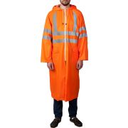 ЗУБР нейлон, сигнальный цвет, р.52-54, плащ-дождевик на молнии, Профессионал (11617-52)