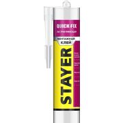 STAYER QUICK FIX, 280 мл, прозрачный, монтажный клей мгновенная хватка, Professional (41324)