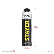 STAYER 100% Cleaner, 500 мл, очиститель монтажной пены, Professional (41139)