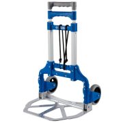 ЗУБР ТР-60, до 60кг, каркас и платформа из алюминия, платформа 39х28 см, колеса d13 см, вес 3.2кг, складная хозяйств тележка, Профессионал (38750-60)