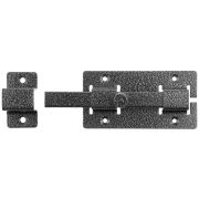 ЗД-06, для дверей, 60 х 115 мм, усиленная, квадратный засов, цвет серебро, накладная задвижка (37786-6)