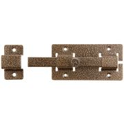 ЗД-06, для дверей, 60 х 115 мм, усиленная, квадратный засов, цвет бронза, накладная задвижка (37788-6)