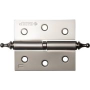 ЗУБР 75 х 63 х 2.5 мм, разъемная, правая, цвет матовый никель (PN), 2 шт, карточная петля (37605-075-4R)