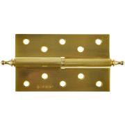 ЗУБР 125 х 75 х 2.5 мм, разъемная, левая, цвет матовая латунь (SB), 2 шт, карточная петля (37605-125-3L)