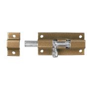 ШП-40 КМЦ, для окон и мебели, 40 мм, цвет коричневый металлик/цинк, накладная задвижка (37753-40)