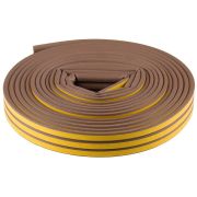 ЗУБР 16 м, D-профиль, коричневый, самоклеящийся резиновый уплотнитель (40930-016)