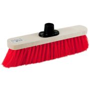 Буковая колодка 28см с пластиковым держателем для черенка, d 21 мм, мягкая щетина 60мм, без черенка, щетка для пола (39110)