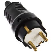 СИБИН черная, 220 В, IP44, прямая вилка (55115-B)