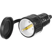 СИБИН 16А/220 В, IP44, розетка с крышкой (55186-B)