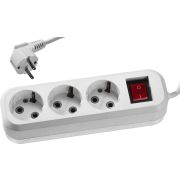 СИБИН У-30 В, ПВС, 3 х 0.75 мм2, 3 гн., 3 м, выключатель 2200 Вт, бытовой удлинитель (55036-3)