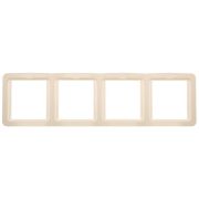 СВЕТОЗАР Гамма, четверная, вертикальная, цвет бежевый, накладная панель (SV-54151-B)