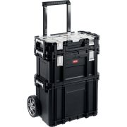 KETER SMART ROLLING, 564 х 373 х 700 мм, (22″), набор пластиковый ящик-тележка + ящик для инструментов + ящик органайзер (38390-22)