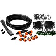 GRINDA 1/2″, 9 м, шланг магистральный, площадь полива 6 кв м, расход воды 4л/ч на раст, на 30 раст, система капельного полива (425270-30)