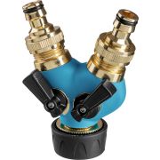 GRINDA BS-1, диаметр 3/4″ - 1″, двухканальный, с внутренней резьбой, из латуни, поливочный распределитель, PROLine (426112)