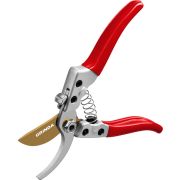 GRINDA G-13, 205 мм, закаленные лезвия, титановое покрытие, алюминиевые рукоятки, плоскостной секатор (423113)