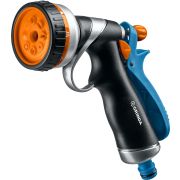 GRINDA RM-8, 8 режимов, курок сзади, металлический с TPR, поливочный пистолет, PROLine (8-427143)