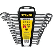 STAYER HERCULES, 12 шт, 8 - 24 мм, набор комбинированных гаечных ключей, Professional (27085-H12)