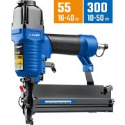 ЗУБР Т55/300, пневматический нейлер-степлер 18Ga 2-в-1: для скоб тип 55 и гвоздей тип 300, Профессионал (31937)