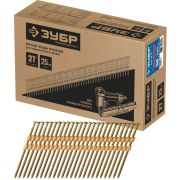 ЗУБР SN21 50 х 2.87 мм, реечные гвозди рифленые оцинкованные, 3500 шт (305393-50)