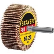 STAYER d 50 x 20 мм, P60, на шпильке d 6 мм, круг шлифовальный лепестковый (36607-060)