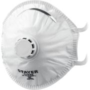 STAYER KV-99, класс защиты FFP3, коническая, фильтрующая полумаска с клапаном выдоха (11110-3)
