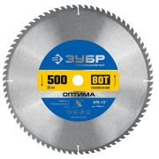 ЗУБР Оптима, 500 x 50 мм, 80Т, пильный диск по дереву, Профессионал (36903-500-50-80)