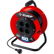ЗУБР ПВС-207, ПВС, 2 х 0.75 мм2, 50 м, 2200 Вт, удлинитель на катушке (55083-50)