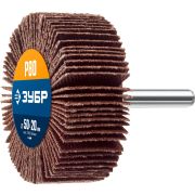 ЗУБР d 50 x 20 мм, P80, на шпильке d 6 мм, круг шлифовальный лепестковый, Профессионал (36601-080)