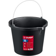 ЗУБР 12 л, высокопрочное с носиком, строительное пластиковое ведро (06093-12)
