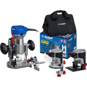 ЗУБР 750 Вт, кромочный фрезер, сумка, 3 основания, Профессионал (ФПК-750Н)