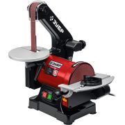 ЗУБР d 125 мм, 25 х 762 мм лента, 350 Вт, тарельчато - ленточный шлифовальный станок (СШЛ-350)