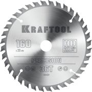 KRAFTOOL Precision, 160 х 20 мм, 36Т, пильный диск по дереву (36952-160-20)
