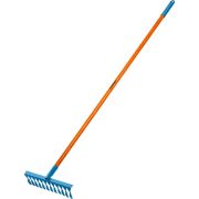 GRINDA PR-12T FIBER, 380 х 100 х 1530 мм, 12 витых зубцов, углеродистая сталь, фибергласовый черенок, садовые грабли, PROLine (39654)