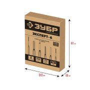 ЗУБР Эксперт-6, 6 предм., набор ручных резцов по дереву, Профессионал (18370)