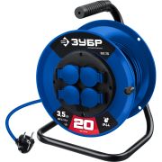 ЗУБР ПВС-315, ПВС, 3 x 1.5 мм2, 20 м, 3500 Вт, IP44, силовой удлинитель на катушке, Профессионал (55081-20)