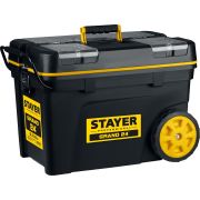 STAYER BIGPRO, 620 х 370 х 420 мм, (24.5″), пластиковый ящик-тележка для инструментов, Professional (38107-24)