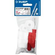 ЗУБР 14 мм, белый, набор для крепления раковин и писсуаров, Профессионал (44220)