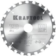 KRAFTOOL Fast, 190 х 30 мм, 24Т, пильный диск по дереву (36950-190-30)