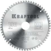 KRAFTOOL Multi Material, 190 х 30 мм, 60Т, пильный диск по алюминию (36953-190-30)