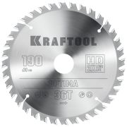 KRAFTOOL Optima, 190 х 30 мм, 36Т, пильный диск по дереву (36951-190-30)