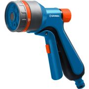 GRINDA F-7, 7 режимов, курок спереди, двухкомпонентный с регулятором напора, поливочный пистолет, PROLine (429120)