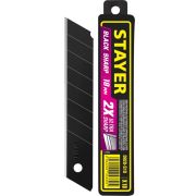 STAYER BLACK SHARP, 18 мм, 10 шт, сегментированные черные особоострые лезвия (0920-S10)