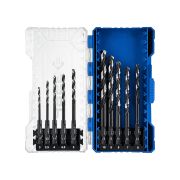 ЗУБР НЕХ-1/4″, 10 шт, набор сверл по металлу для винтовёртов и шуруповертов IMPACT READY (29623-H10)