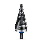 ЗУБР BLACK FORCE 6-38мм, 12 ступеней, винтовая проточка, сверло ступенчатое, ПРОФЕССИОНАЛ (29671-6-38-12)