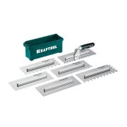 KRAFTOOL 280х115 мм, набор нержавеющих гребенок (6шт) со сменной 2к ручкой, в пластиковом кейсе (33268-H6)
